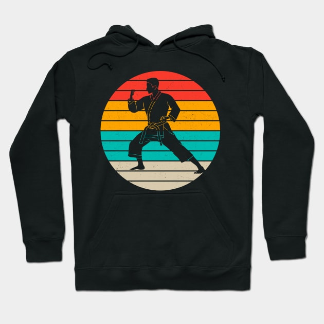 Krate Fighter Vintage Karateka Sunset MMA Hoodie by Foxxy Merch